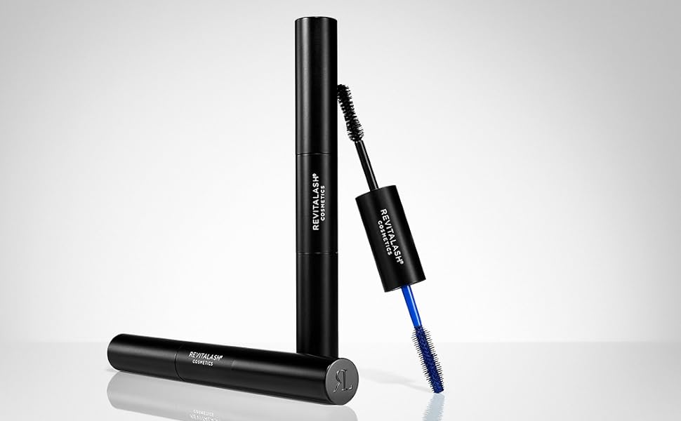 RevitaLash Cosmetics, Double-Ended Volume Set Eyelash Primer &amp; Mascara -Black/Indigo Blue